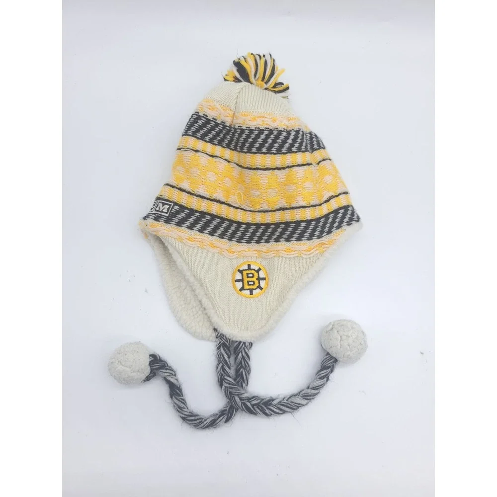 Boston Bruins Peruvian Snow Hat/ Chullo, Black & Gold